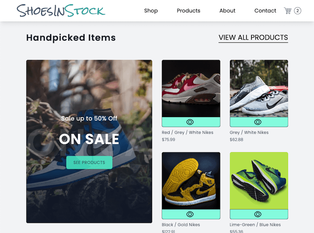 Shoes In Stock | E-Commerce Store